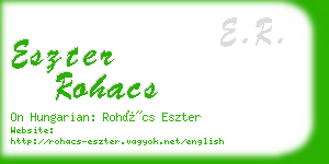 eszter rohacs business card